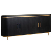 Dressoir Rivello – Zwart – 210 x 45 x 80 cm | Tower Living