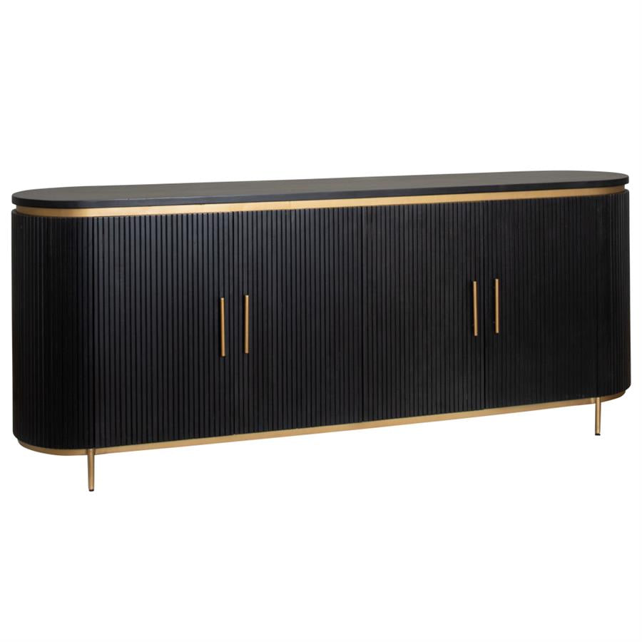 Dressoir – Rivello – Zwart – 210 x 45 x 80 cm – Tower Living