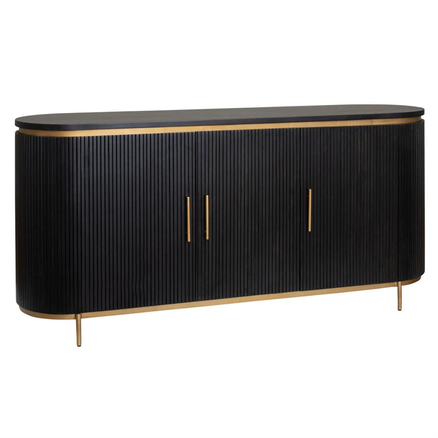 Dressoir – Rivello – Zwart – 180 x 45 x 80 cm – Tower Living