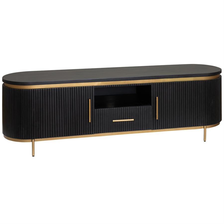 TV-Meubel – Rivello – Zwart – 180 x 45 x 55 cm – Tower Living