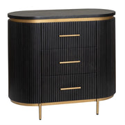 Opbergkast Rivello – Zwart – 90 x 45 x 80 cm | Tower Living