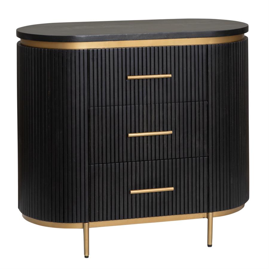 Opbergkast – Rivello – Zwart – 90 x 45 x 80 cm – Tower Living