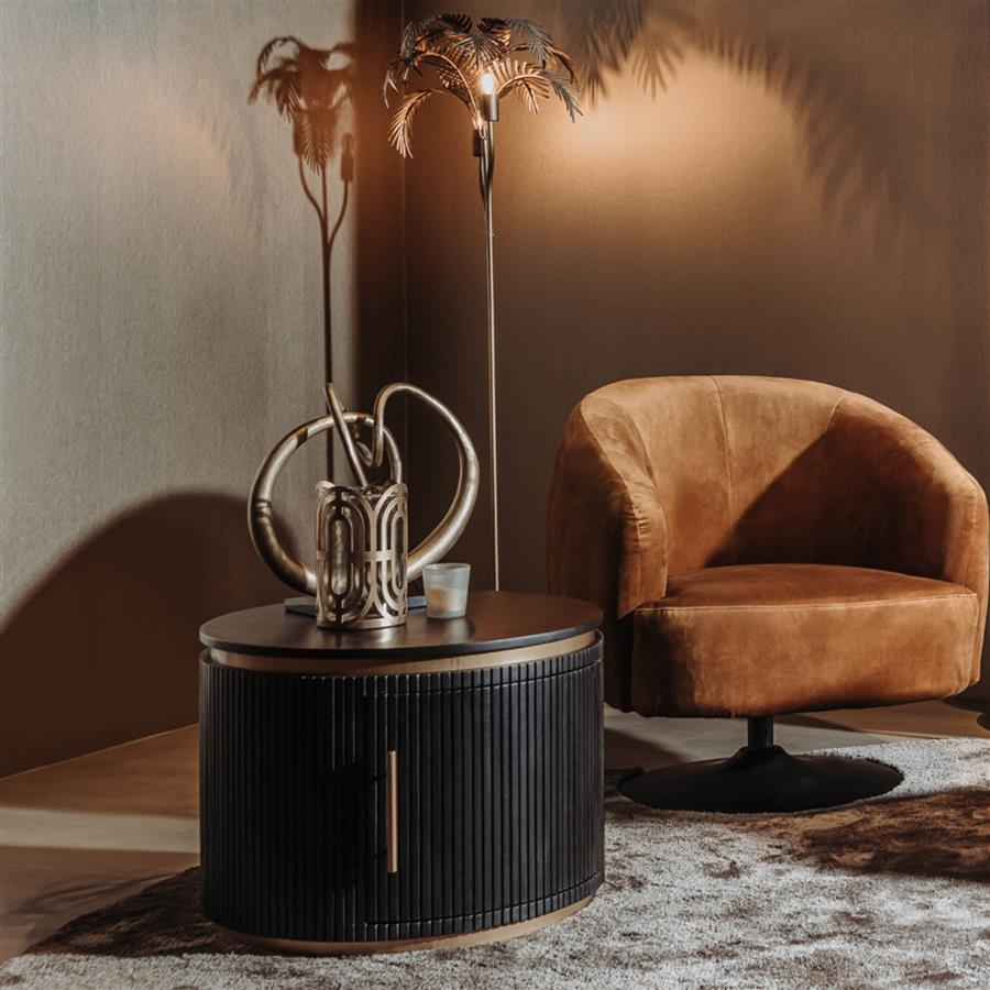 Salontafel – Rivello – Zwart – 60 x 60 x 50 cm – Tower Living