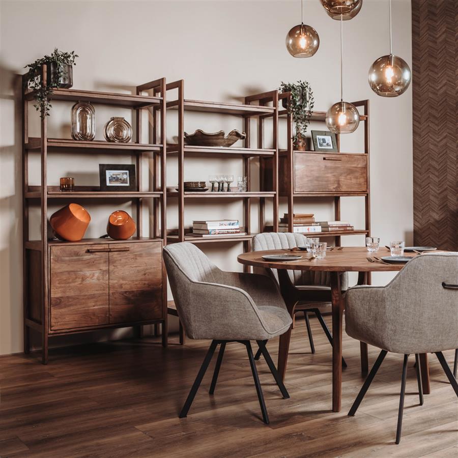 Opbergkast – Falcone Wandkast – Bruin – 90 x 48 x 200 cm – Tower Living