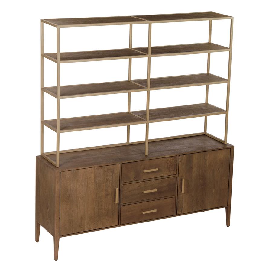 Boekenkast – Belvedere – Bruin – 180 x 45 x 200 cm – Tower Living
