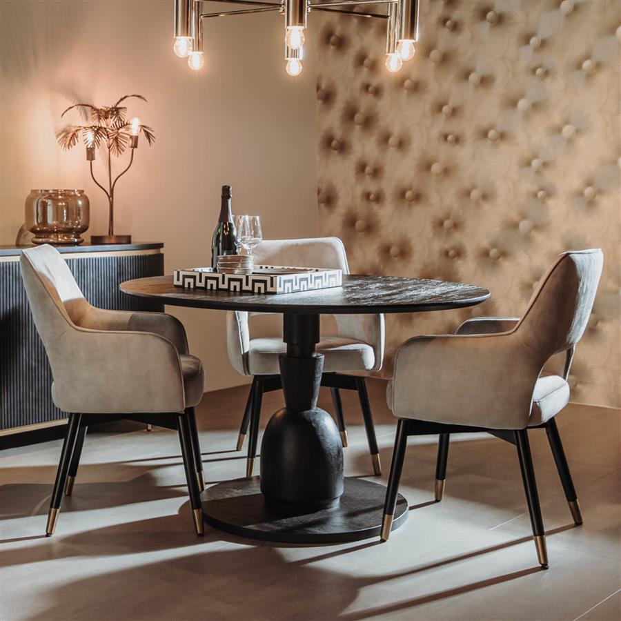 Eetkamertafel – Brunello – Zwart – 50 x 50 x 60 cm – Tower Living