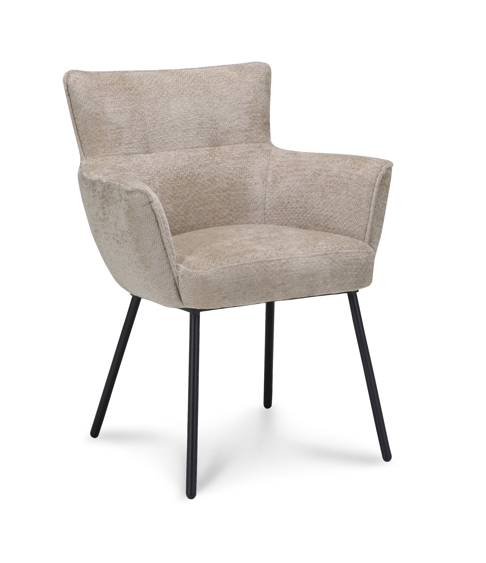 Armstoel Nevada Stof Movie Taupe Leg Black