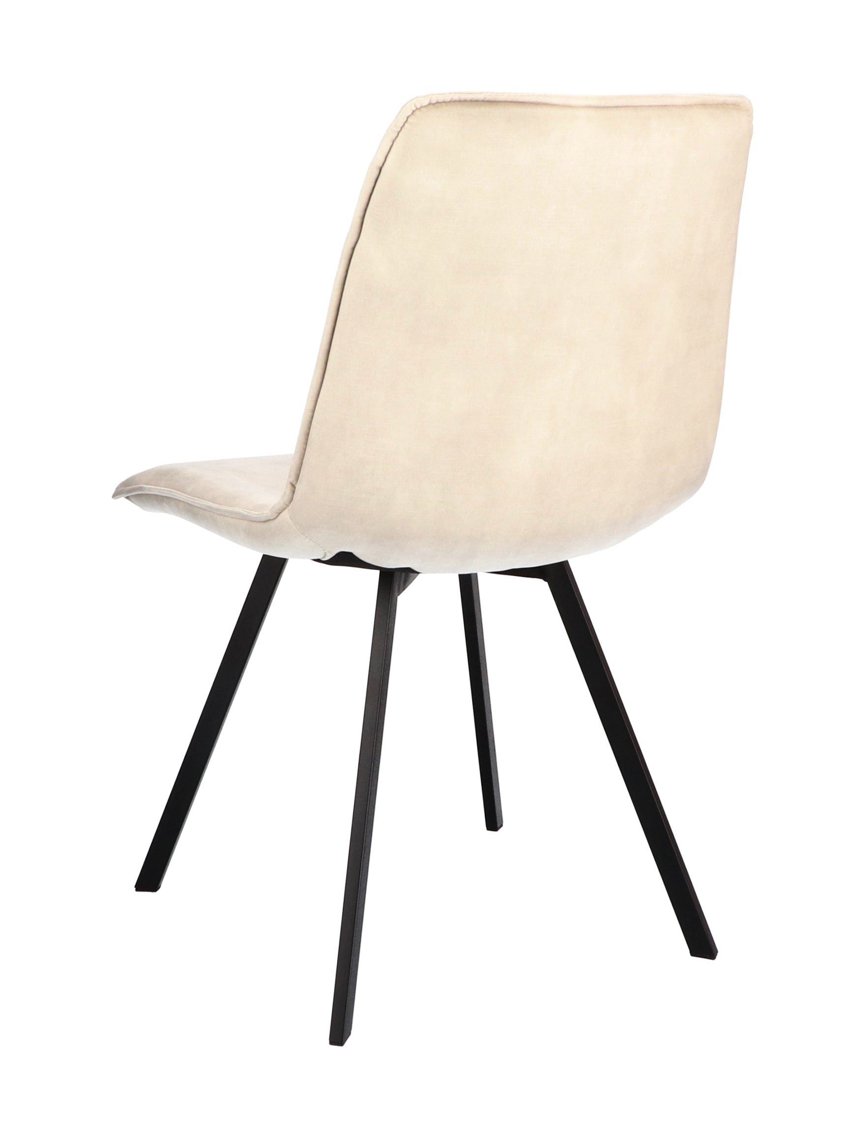 Eetkamerstoel Noa Stof Alpine Bruin Leg Black
