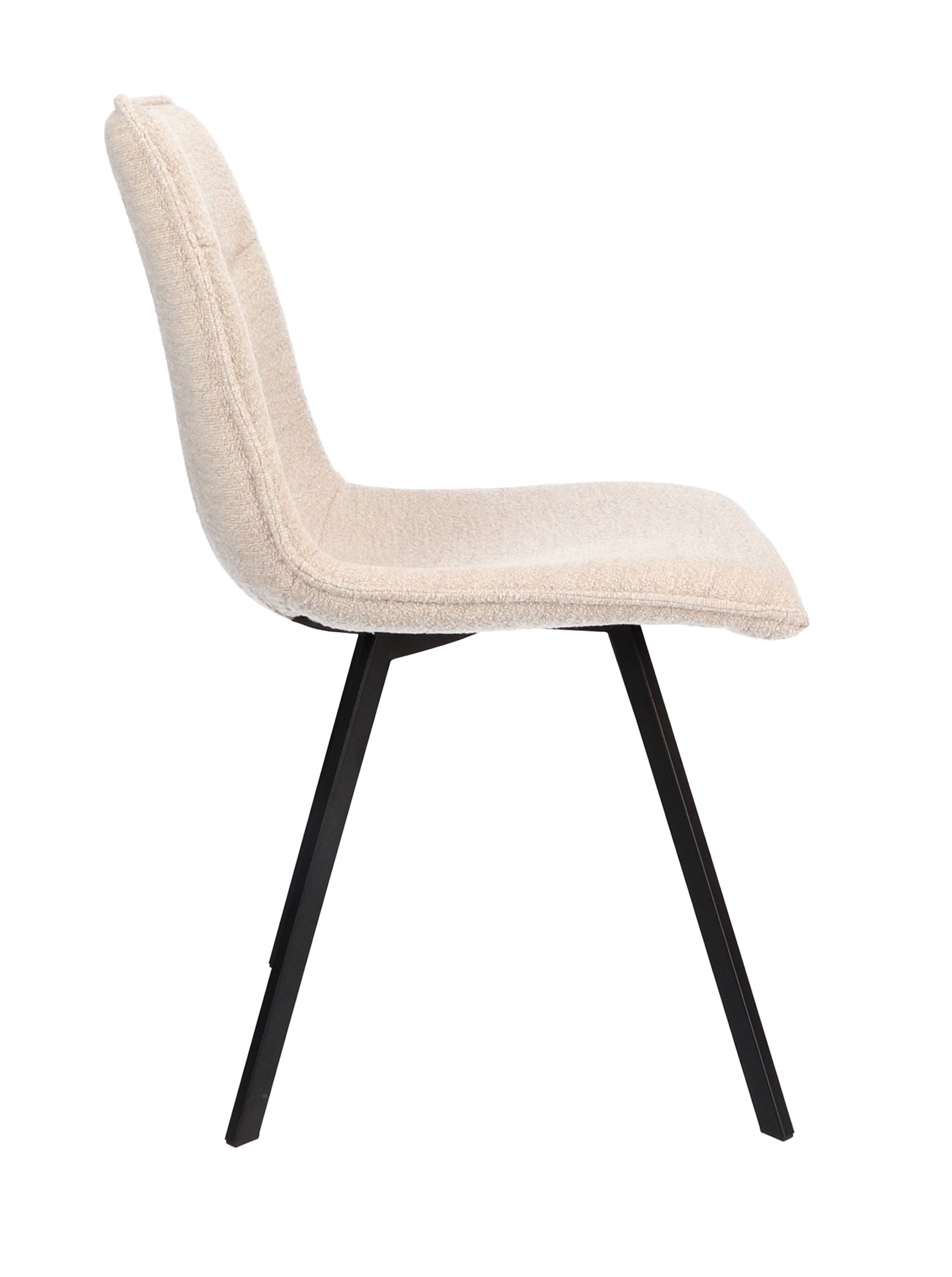 Eetkamerstoel Noa Stof Alpine Bruin Leg Black