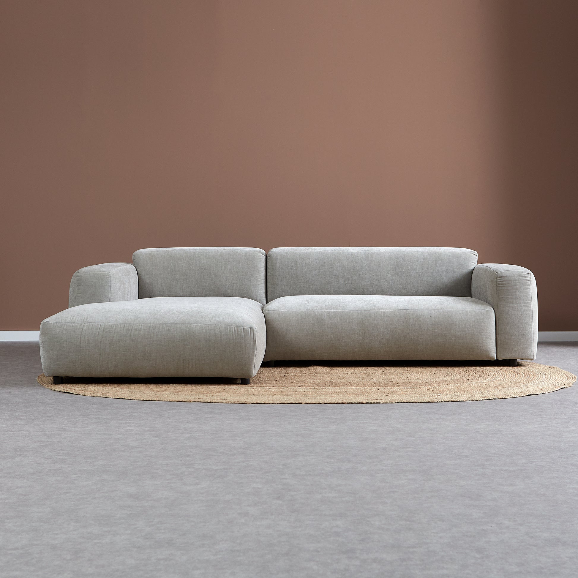 OCEAN Hoekbank met chaise longue links - Boston Cement