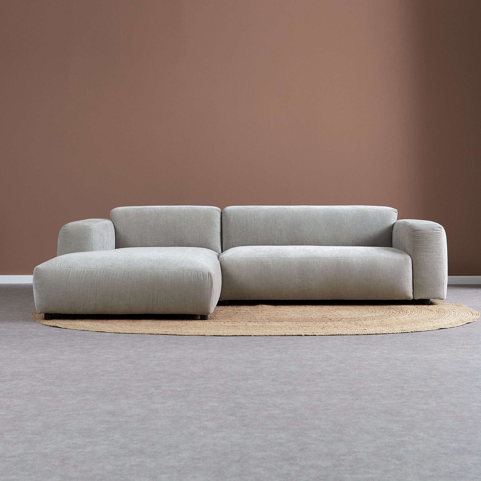 OCEAN Hoekbank met chaise longue links - Boston Cement