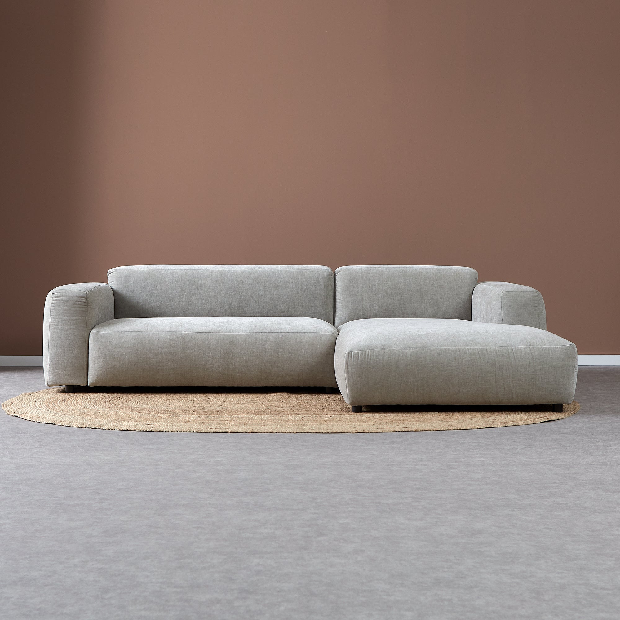 OCEAN Hoekbank met chaise longue rechts - Boston Cement