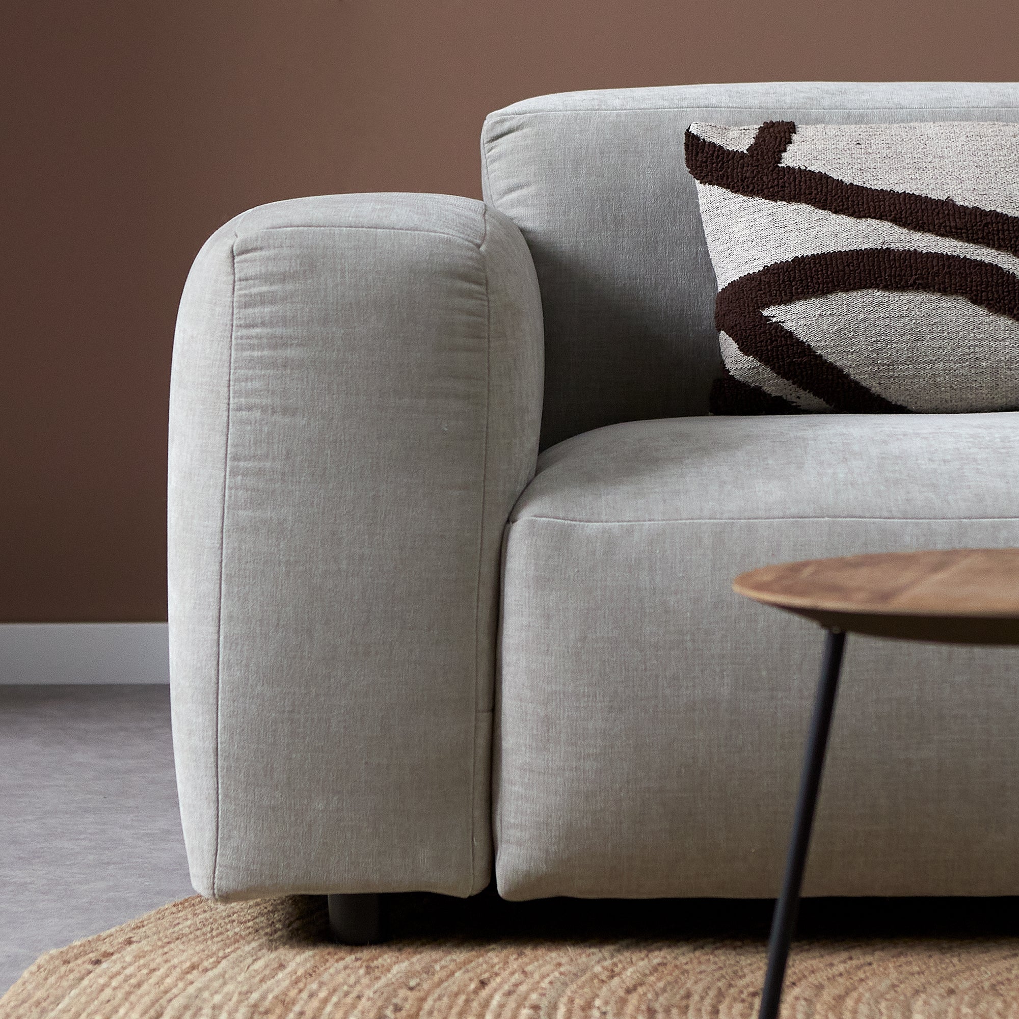 OCEAN Hoekbank met chaise longue rechts - Boston Cement