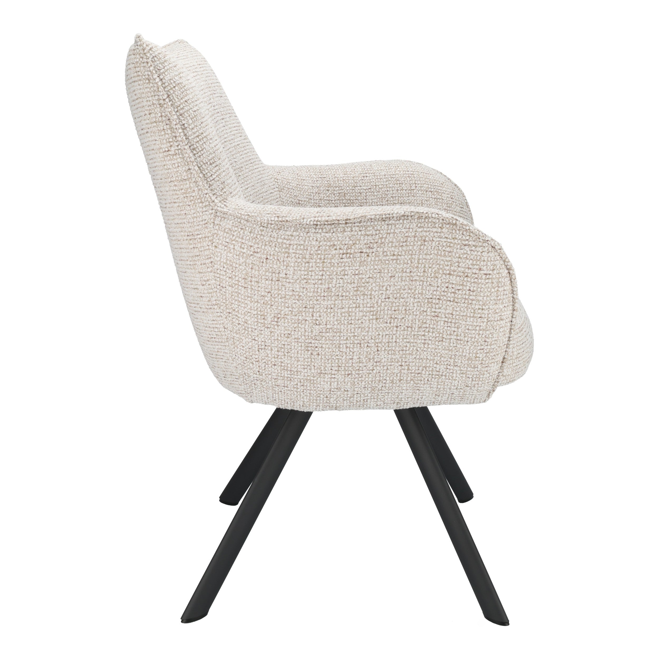 Armstoel Omega Stof Taurus Natural Leg Black
