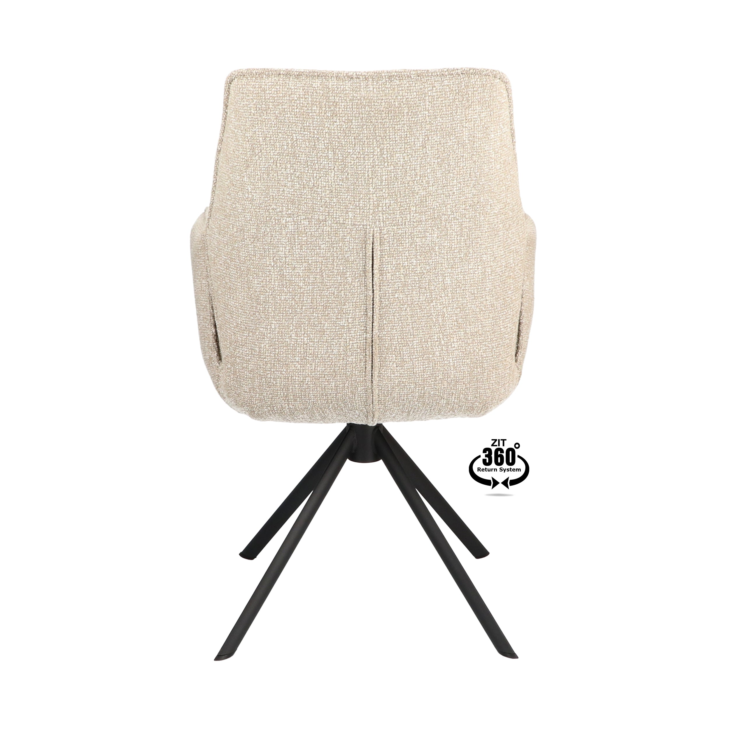 Armstoel Onyx Stof Lodge Linen Leg Black 360° Return-system