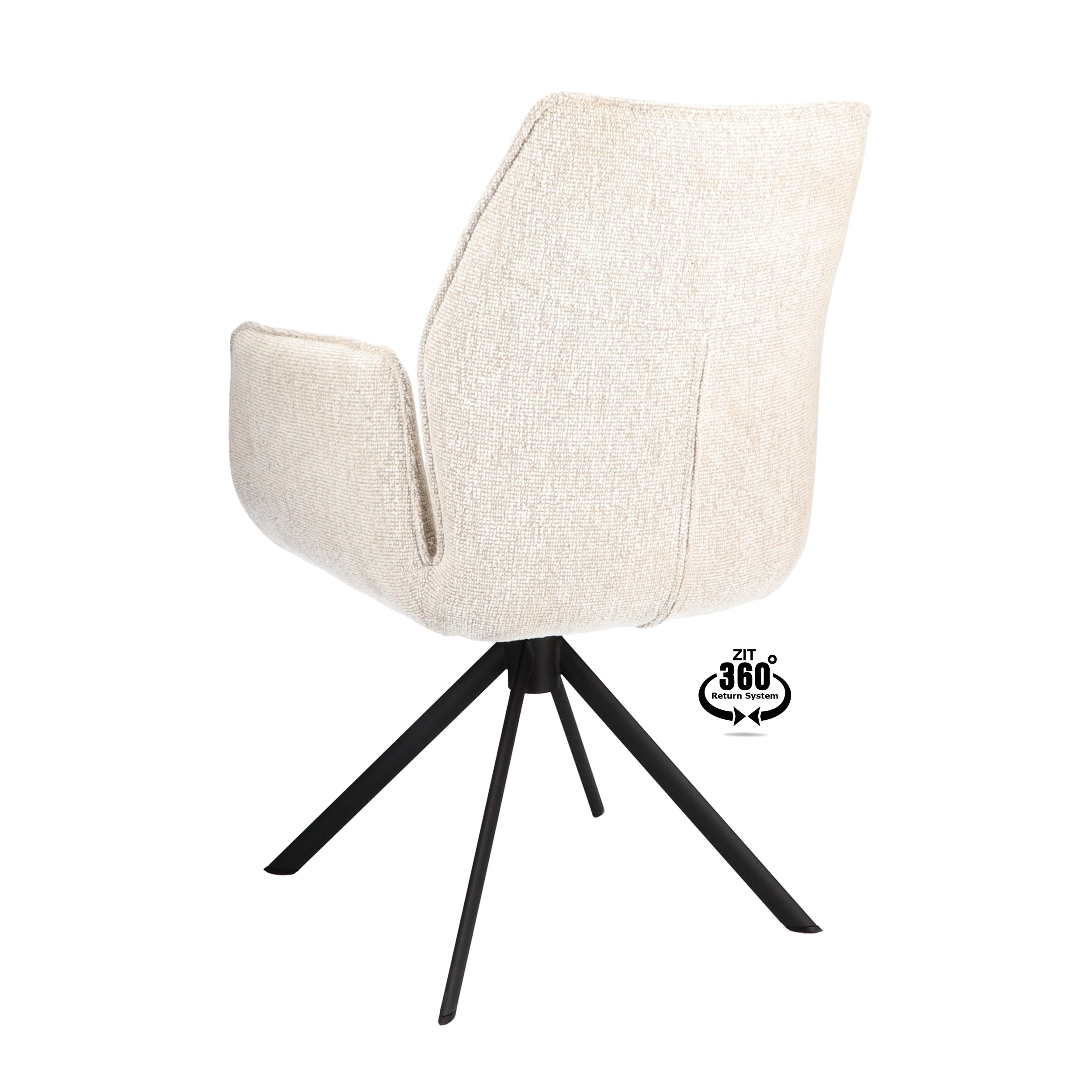 Armstoel Onyx Stof Movie Desert Leg Black 360° Return-system