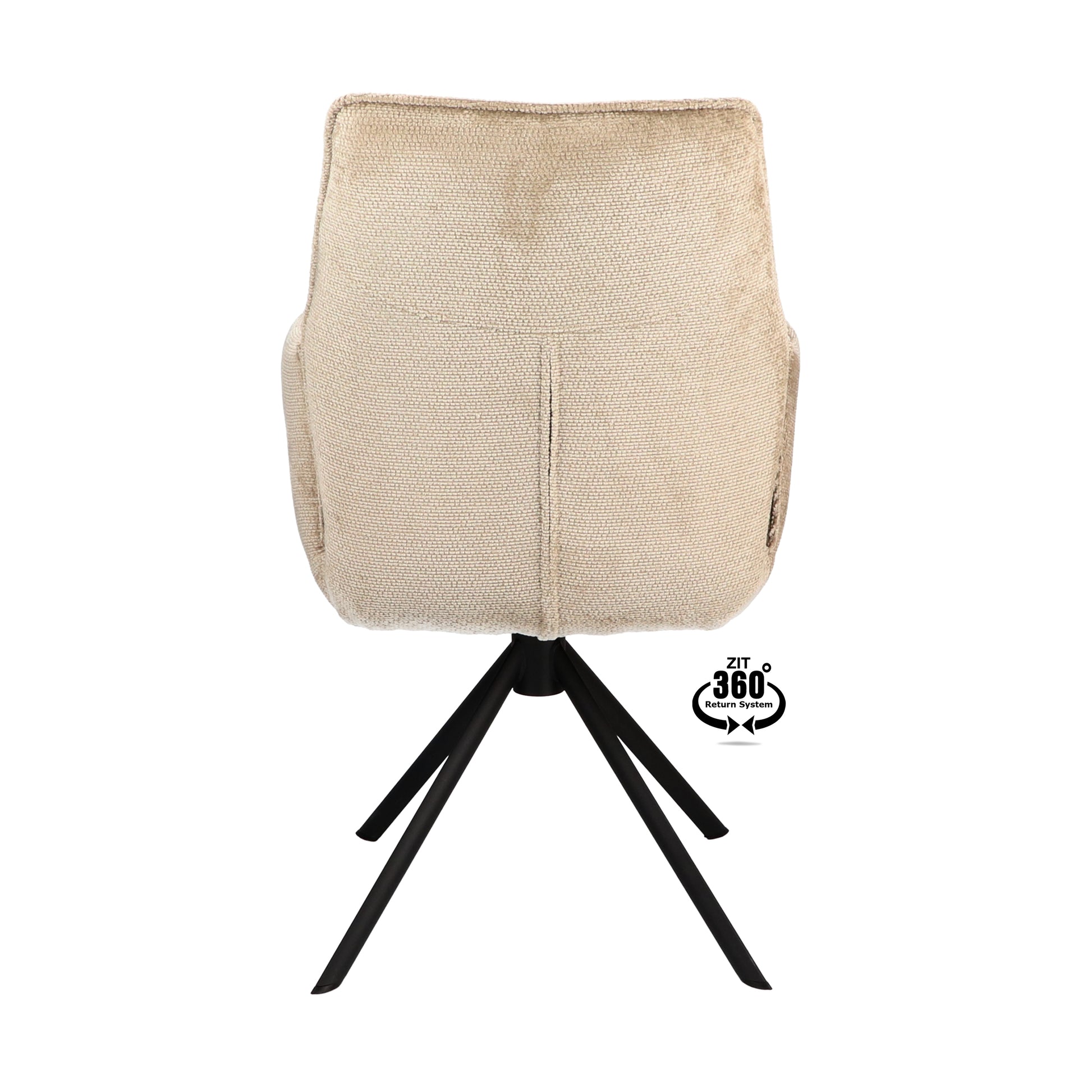 Armstoel Onyx Stof Movie Desert Leg Black 360° Return-system