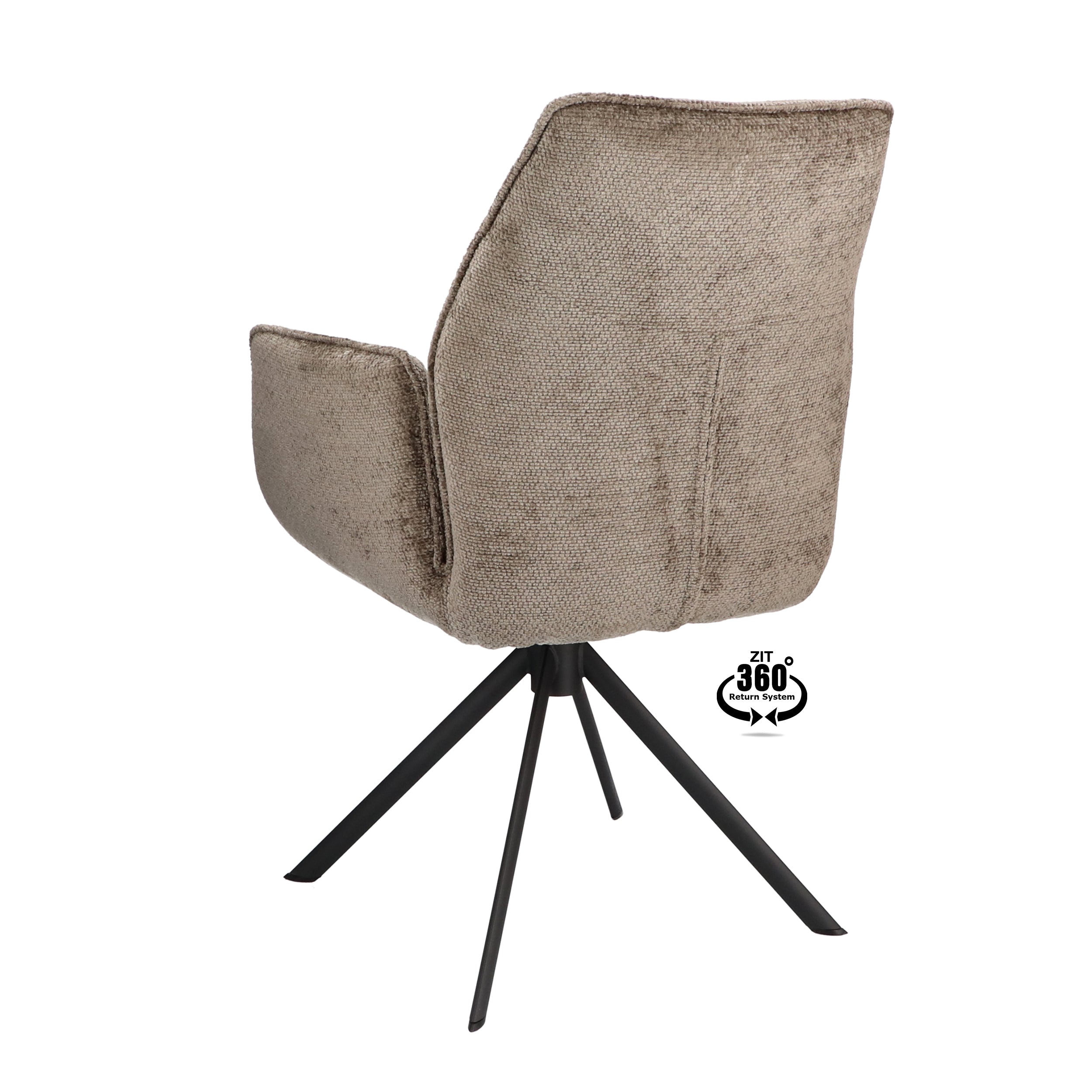 Armstoel Onyx Stof Lodge Linen Leg Black 360° Return-system