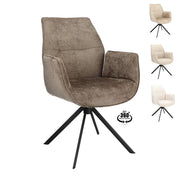 Armstoel Onyx Stof Movie Taupe Leg Black 360° Return-system