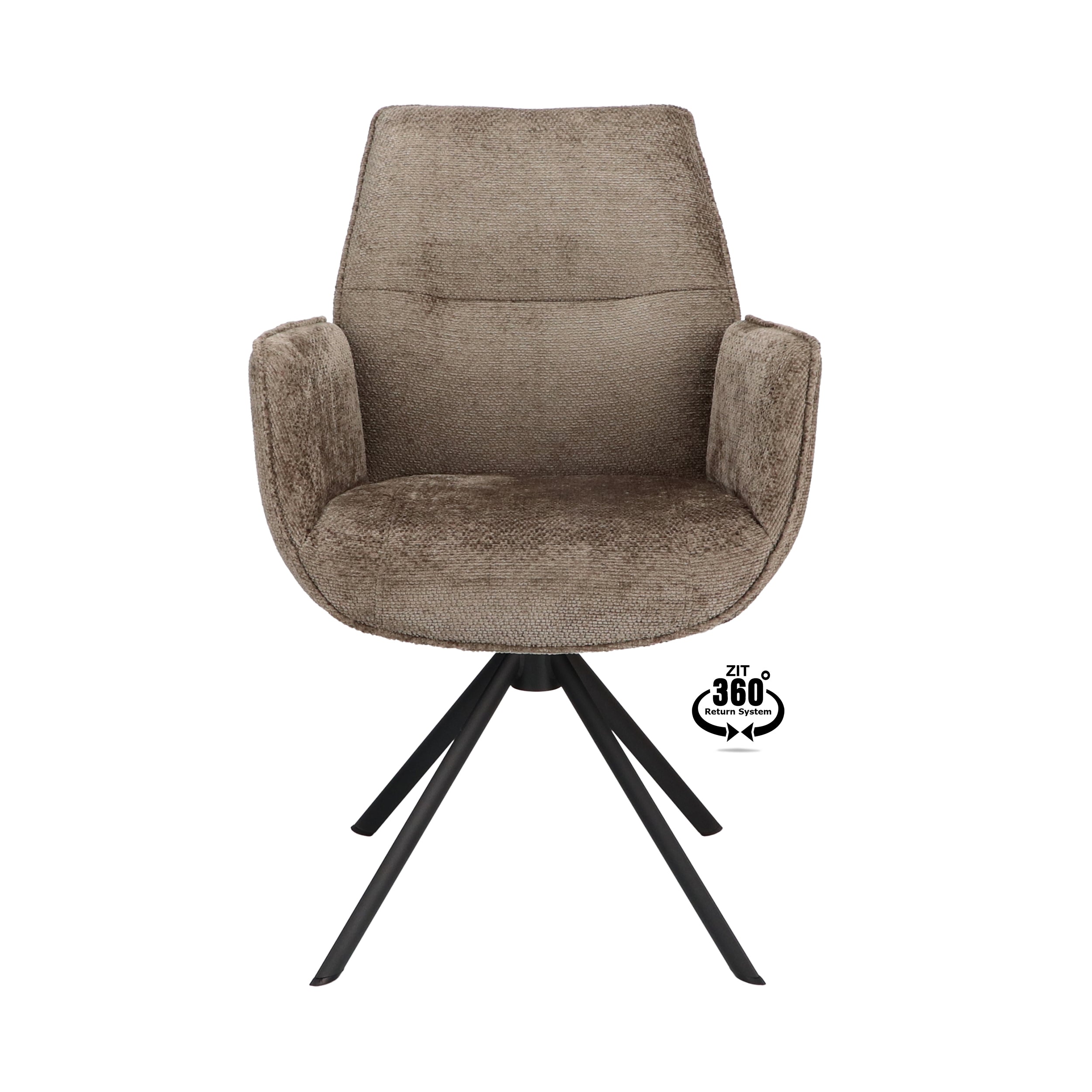 Armstoel Onyx Stof Lodge Linen Leg Black 360° Return-system