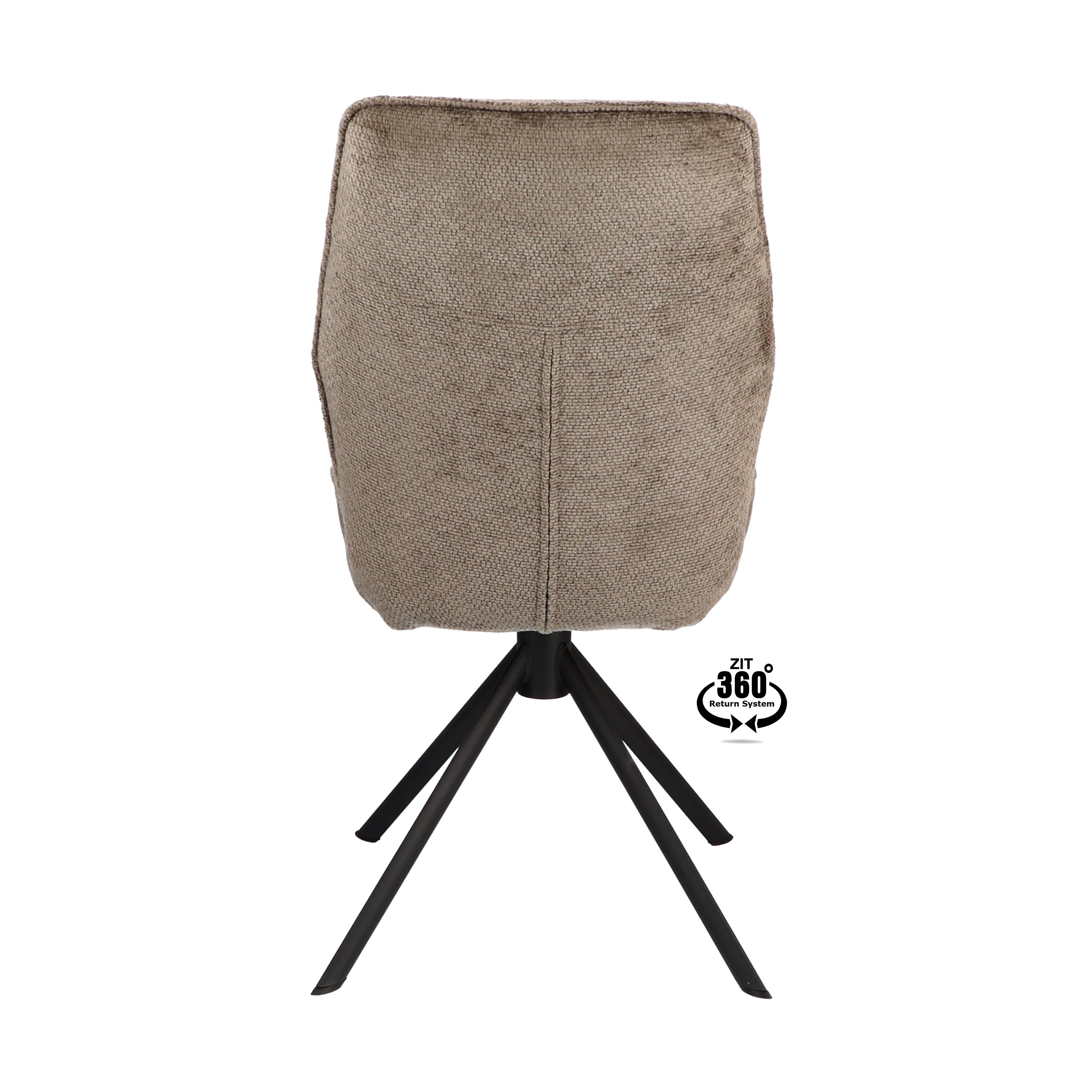 Eetkamerstoel Onyx Stof Lodge Beige Leg Black 360° Return-system