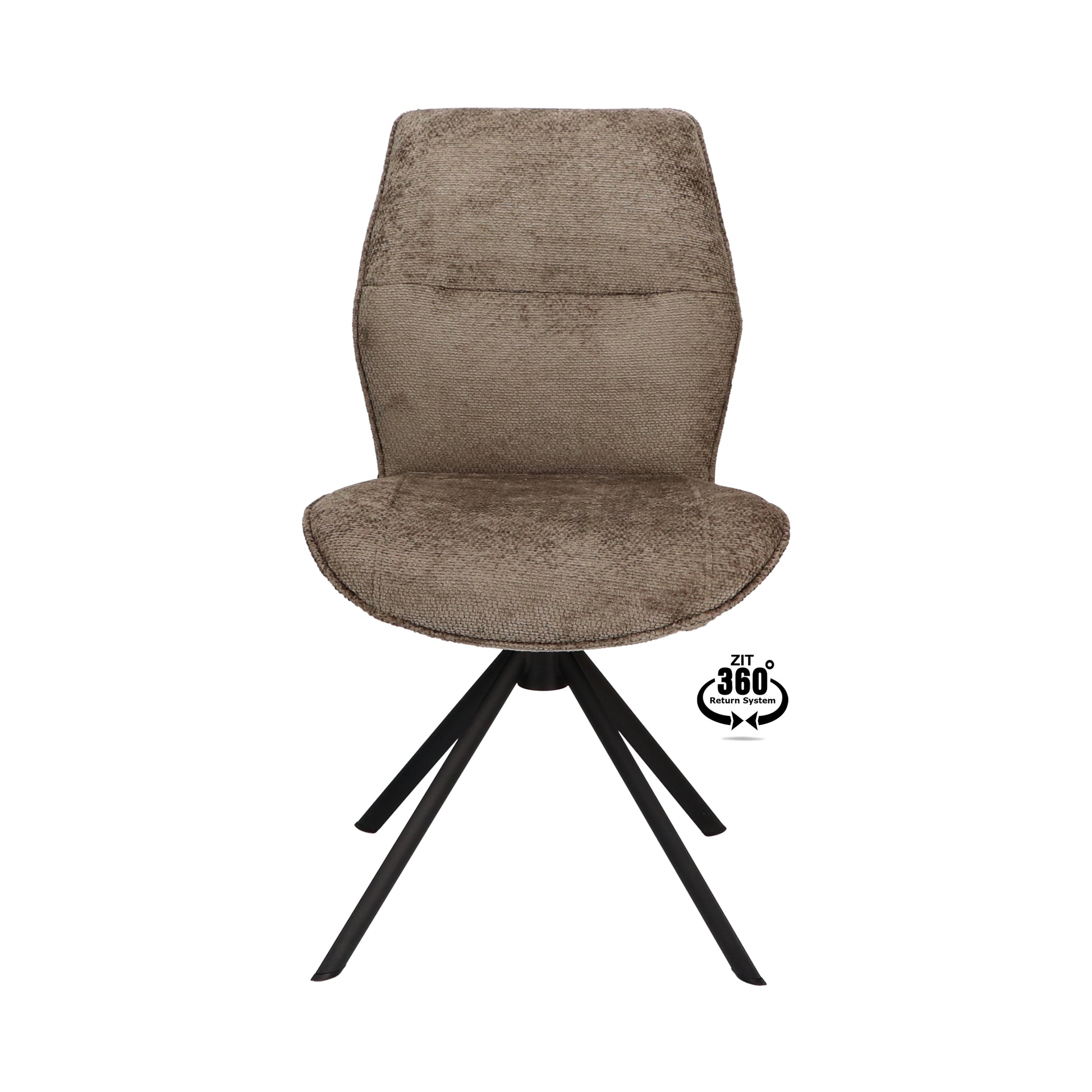 Eetkamerstoel Onyx Stof Lodge Beige Leg Black 360° Return-system