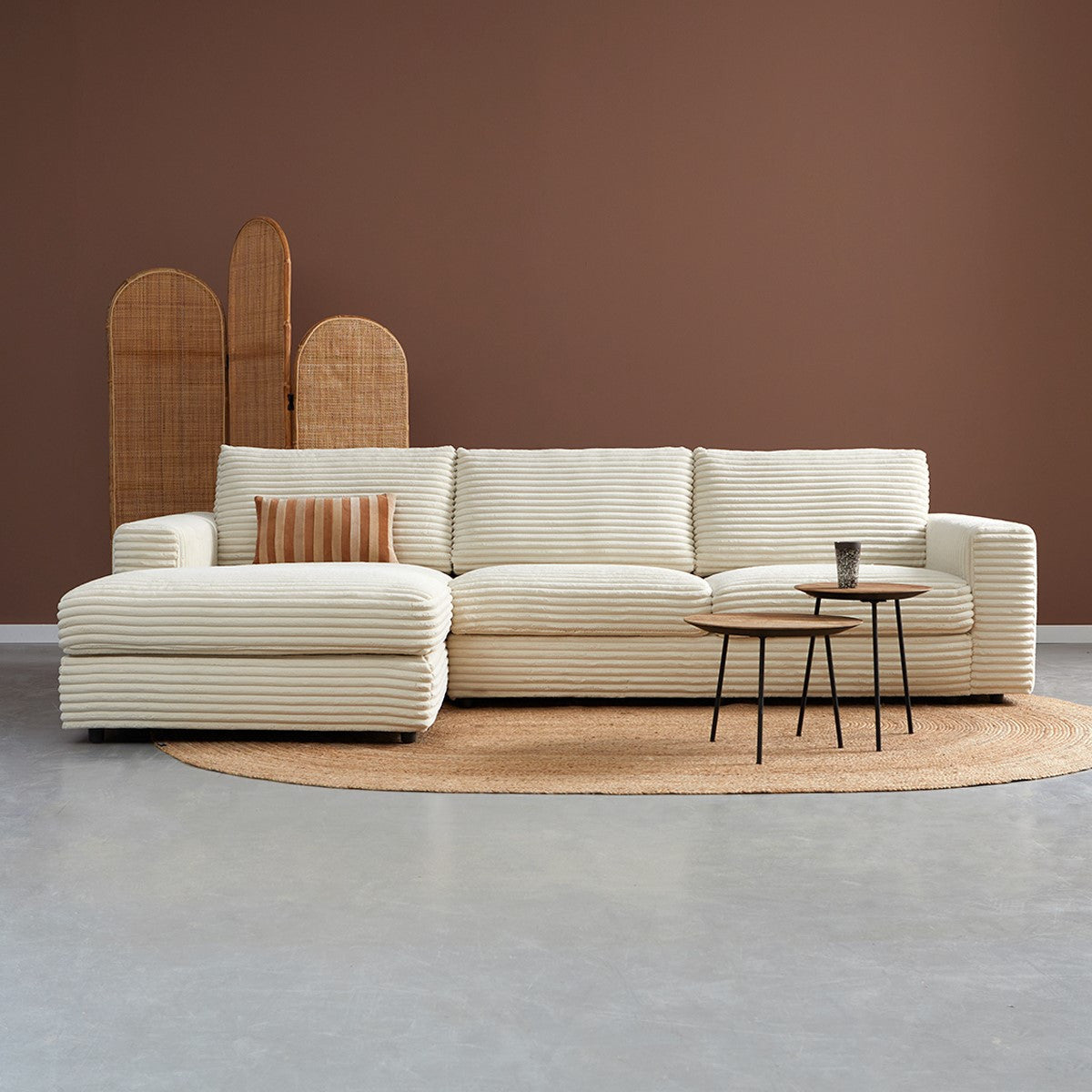 UNO met ottoman links - Ambience 2 Cream