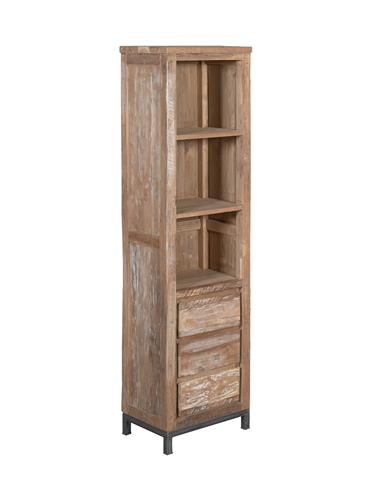 Boekenkast – Venetie – Bruin – 50 x 180 cm – Tower Living