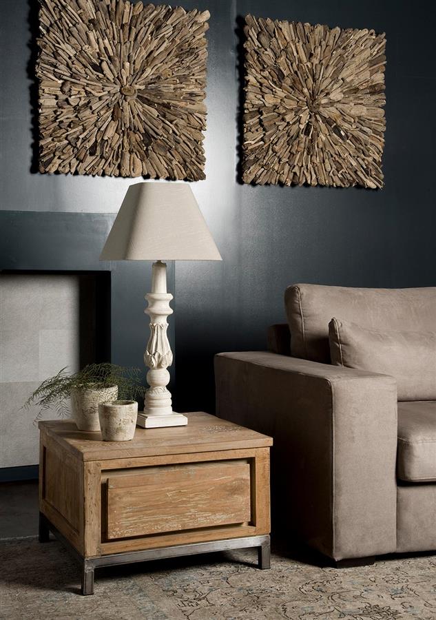 Bijzettafel – Venetie – Bruin – 60 x 60 x 40 cm – Tower Living