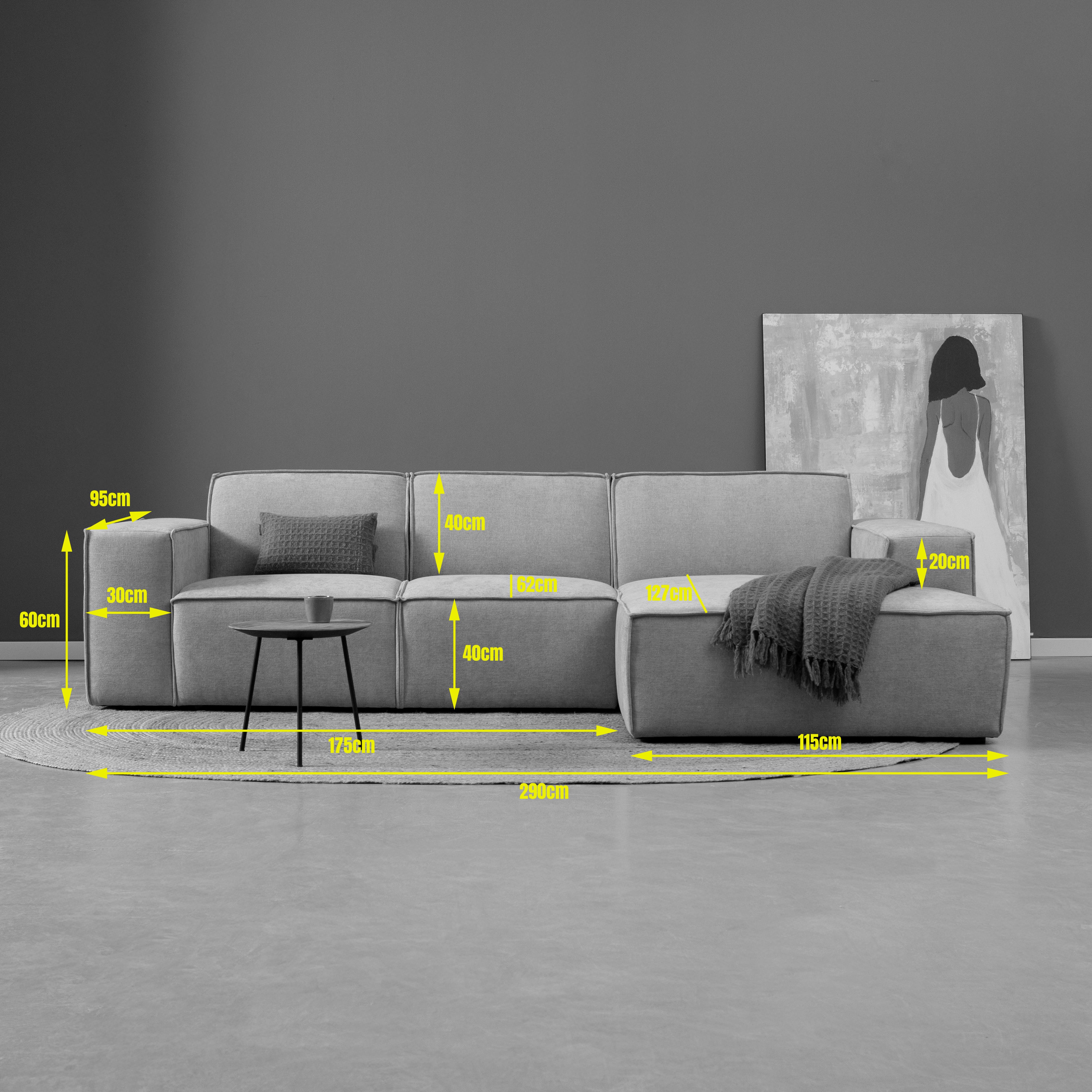 PLAY met chaise longue rechts - Serenity 03