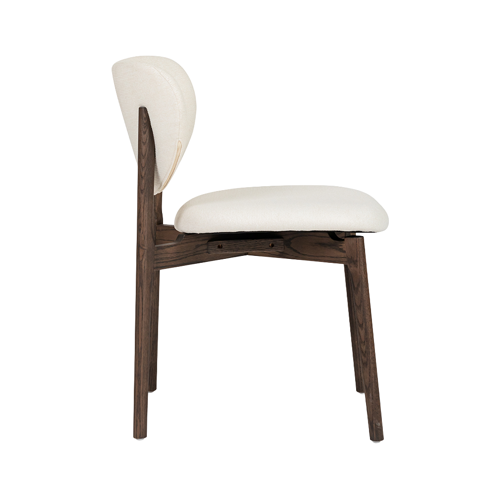 Pimonte Stoel - Sahara 102 ivory - Espresso