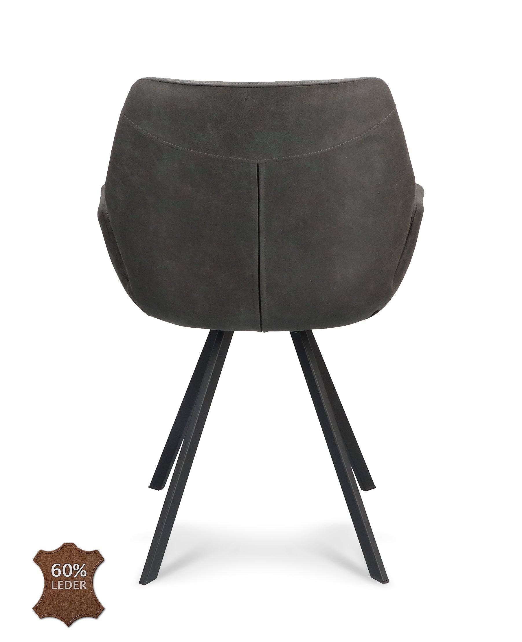 Armstoel Pine Microleder Bull Anthracite Leg Black