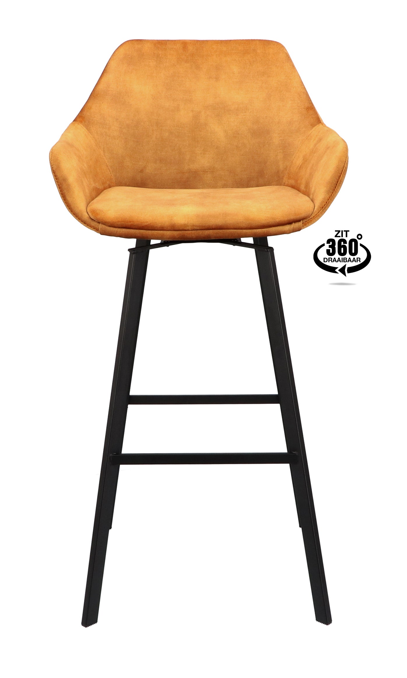 Barkruk met armleuning Royal - ZH 80 Stof Oasis Shell Leg Black