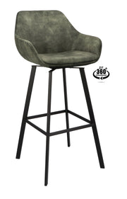 Barkruk met armleuning Royal - ZH 80 Stof Adore Hunter Leg Black