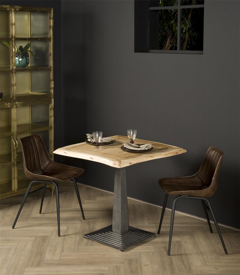 Bartafel – Bistro Cafetafel – Bruin – 80 x 80 x 78 cm – Tower Living