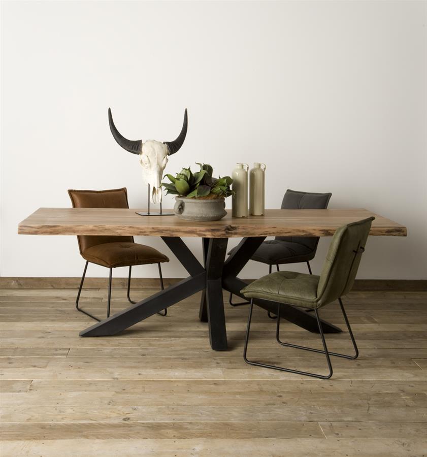 Eetkamertafel – Soria – Bruin – 240 x 100 x 78 cm – Tower Living