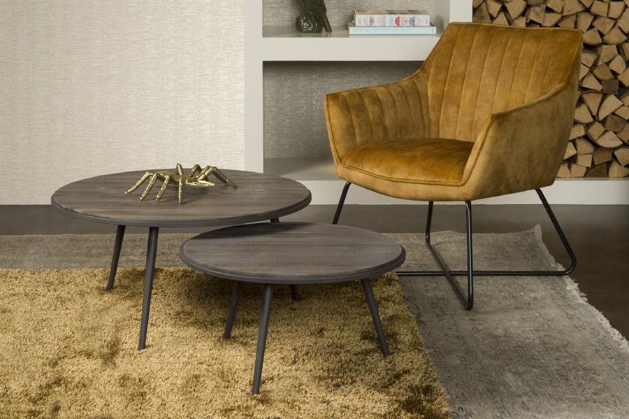Bijzettafel – Rolo – Bruin – 75 x 40 cm – Tower Living