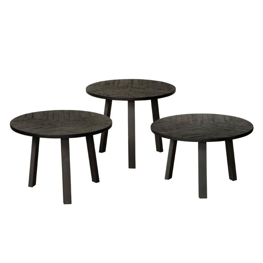 Bijzettafel – Lazio – Zwart – 55 x 45 cm – Tower Living