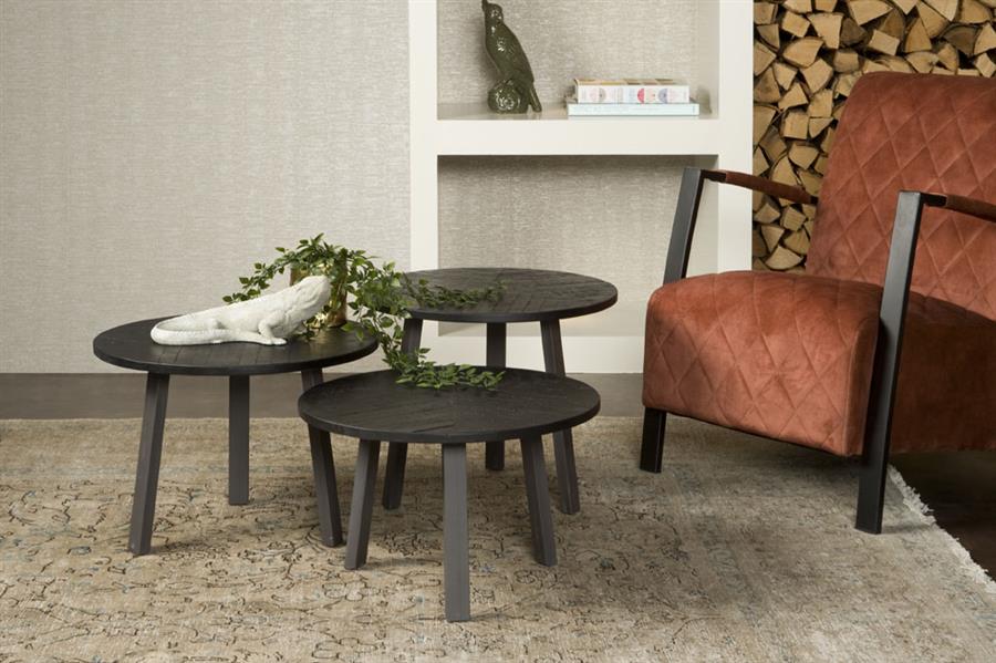 Bijzettafel – Lazio – Zwart – 55 x 45 cm – Tower Living