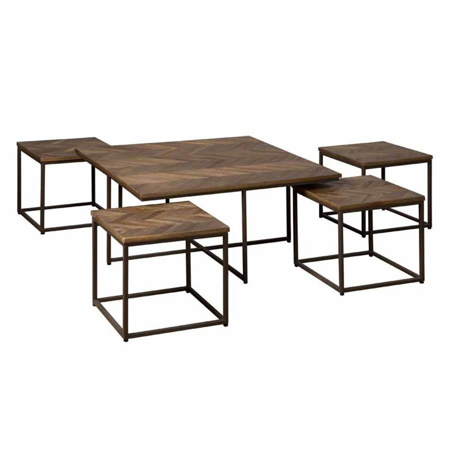 Bijzettafel – Via – Grijs – 90 x 90 x 45 cm – Tower Living