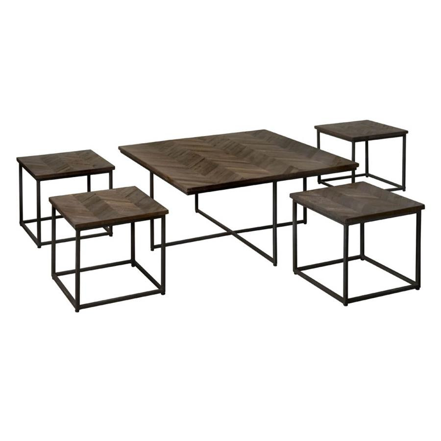 Bijzettafel – Via – Bruin – 90 x 90 x 45 cm – Tower Living