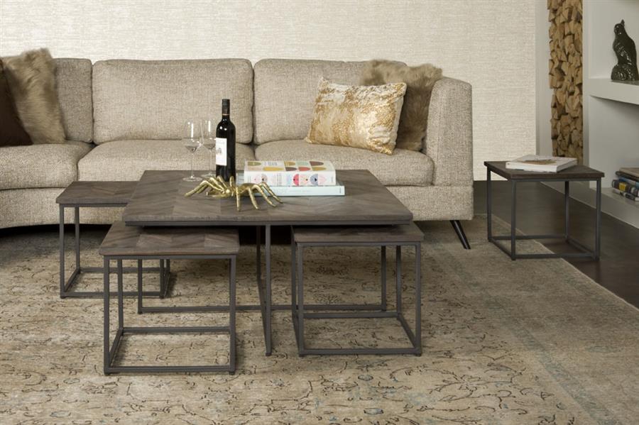 Bijzettafel – Via – Bruin – 90 x 90 x 45 cm – Tower Living
