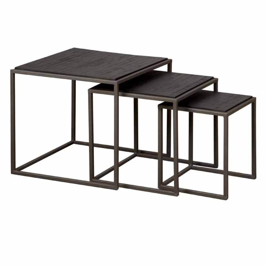 Bijzettafel – Fanna – Grijs – 50 x 50 x 50 cm – Tower Living