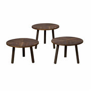 Ronde bijzettafel Lazio – Bruin – 55 x 45 cm | Tower Living