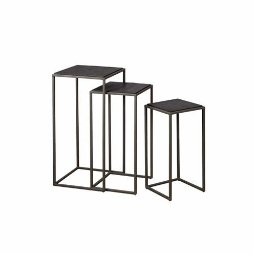 Bijzettafel – Fanna – Grijs – 40 x 40 x 80 cm – Tower Living