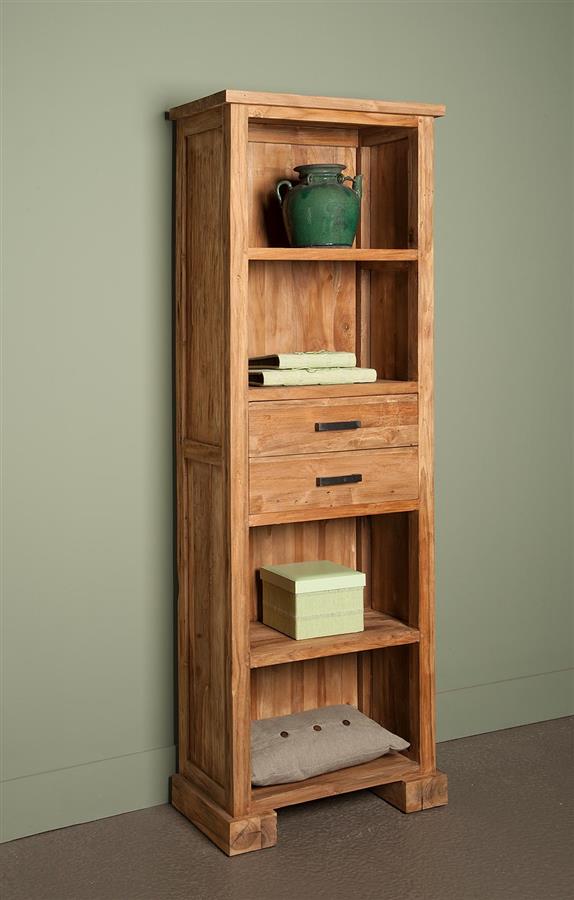Boekenkast – Lorenzo – Bruin – 65 x 190 cm – Tower Living