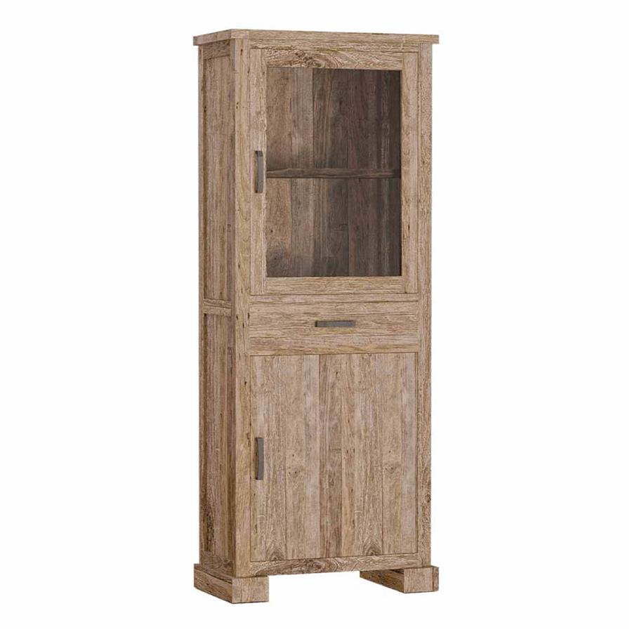 Vitrinekast – Lorenzo – Bruin – 75 x 190 cm – Tower Living