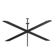 Matrixpoot Zwart Ovaal/Rechthoek 160 cm Koker 2,5x7,5 cm