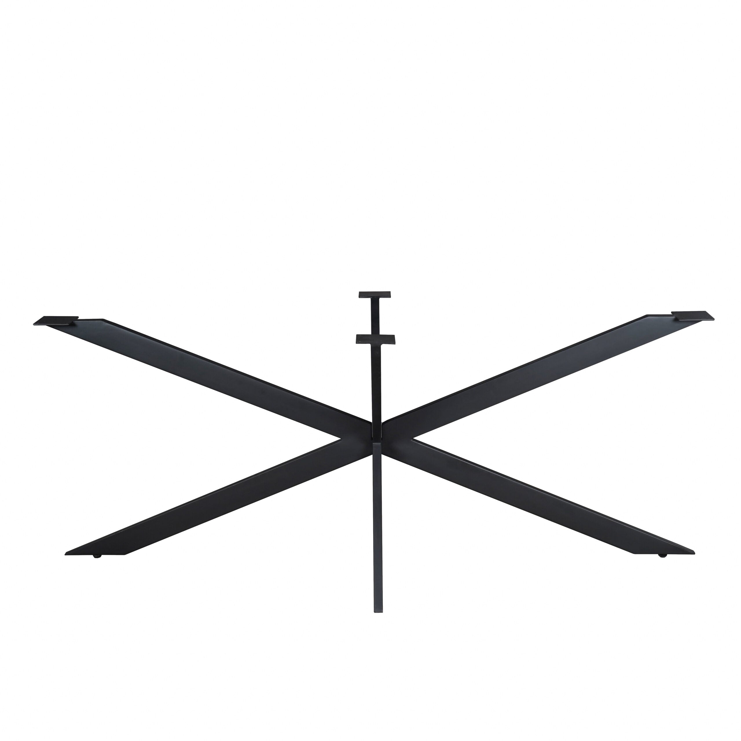 Matrixpoot Zwart Ovaal/Rechthoek 190 cm Koker 2,5x7,5 cm