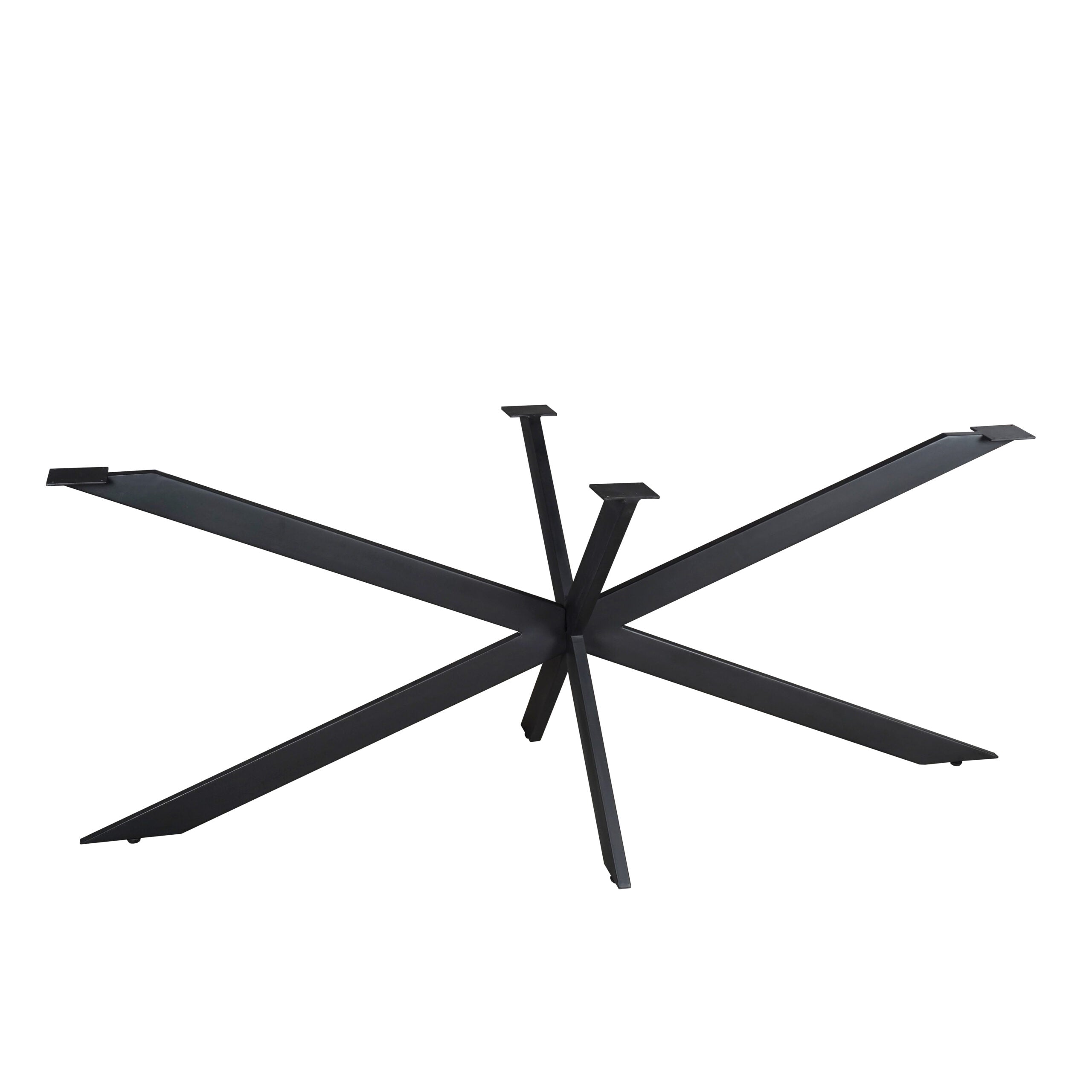 Matrixpoot Zwart Ovaal/Rechthoek 190 cm Koker 2,5x7,5 cm